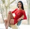 Ciao red bodystocking L/XL